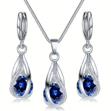Amara – Conjunto de joyería de plata con zafiros.