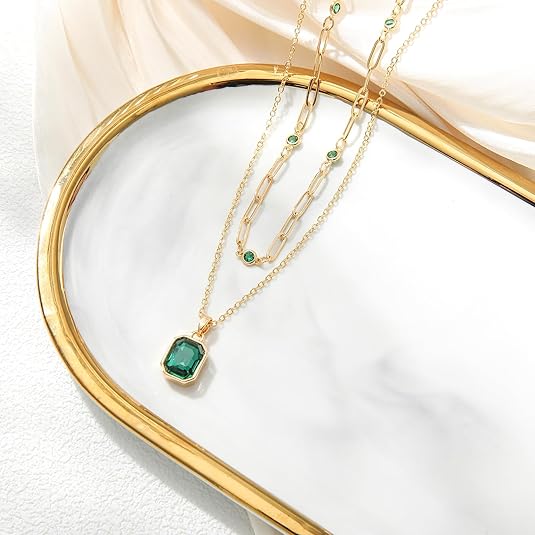 Collar con Colgante de Trébol Esmeralda | Oro