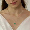 Collar con Colgante de Trébol Esmeralda | Oro