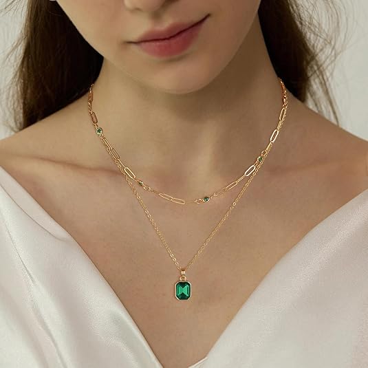 Collar con Colgante de Trébol Esmeralda | Oro
