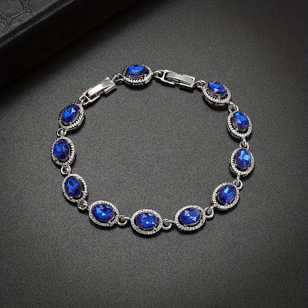 Viktorie – Pulsera de zafiro glamorosa.