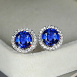 Sofie – Round Sapphire Earrings.