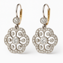 Magdaléna - Pendientes de mandala de cristal vintage