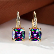Sabrina - Pendientes circulares de piedra mística | Oro