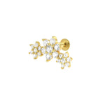 Eva-Marie – Pendientes dorados delicados con forma fluida.