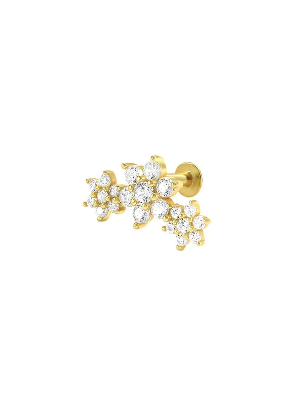 Eva-Marie – Pendientes dorados delicados con forma fluida.