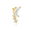 Eva-Marie – Pendientes dorados delicados con forma fluida.