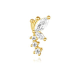 Eva-Marie – Pendientes dorados delicados con forma fluida.