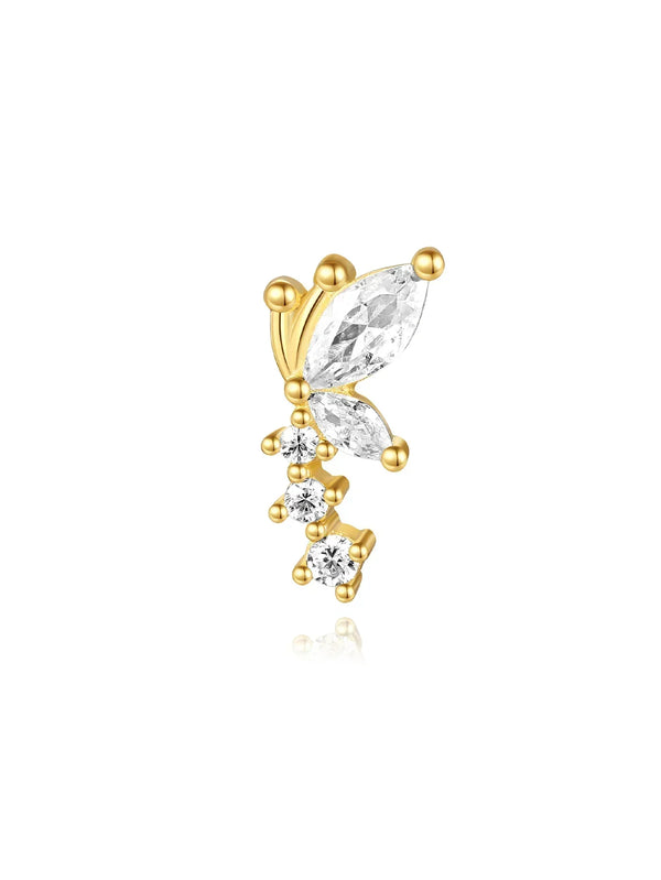 Eva-Marie – Pendientes dorados delicados con forma fluida.