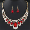 Marlena – Collar de rubí rojo dorado con carácter de declaración.