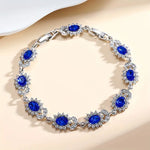Alena – Pulsera de zafiros con elementos brillantes.