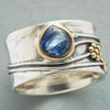 Gertruda - Anillo de meditación de gema checa