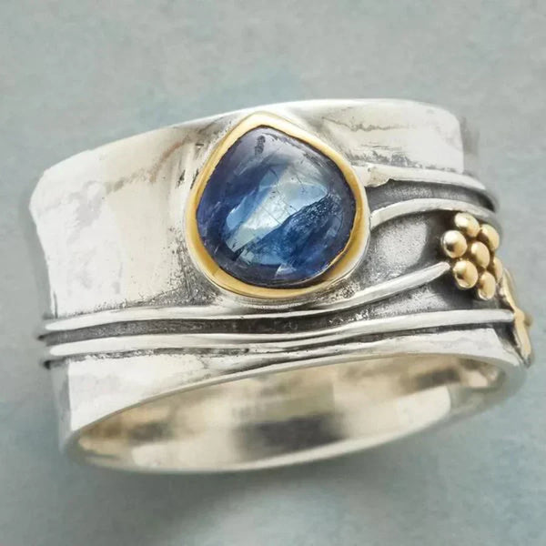 Gertruda - Anillo de meditación de gema checa