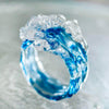 Anillo de Naturaleza Ondulada Cristal Oceánico