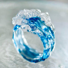 Anillo de Naturaleza Ondulada Cristal Oceánico