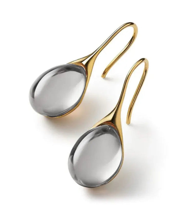 Kristýna - Gold and Silver Crystal Drop Earrings