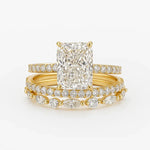 Jaily Conjunto de anillos de boda de 3 piezas