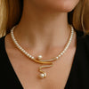 Susanna - Collar de perlas naturales + set de pendientes