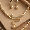 Susanna - Collar de perlas naturales + set de pendientes