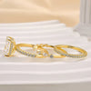 Jaily Conjunto de anillos de boda de 3 piezas