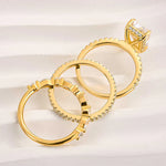 Conjunto de anillos de boda Jaily de 3 piezas