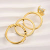 Jaily Conjunto de anillos de boda de 3 piezas