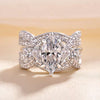 Emilie – Anillo de diamante brillante con corte rectangular.
