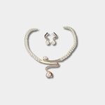 Susanna - Collar de perlas naturales + set de pendientes