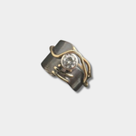 Laura - Vintage Dark Silver Ring with Zirconias