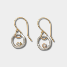 Marlene - Retro gold and silver earrings
