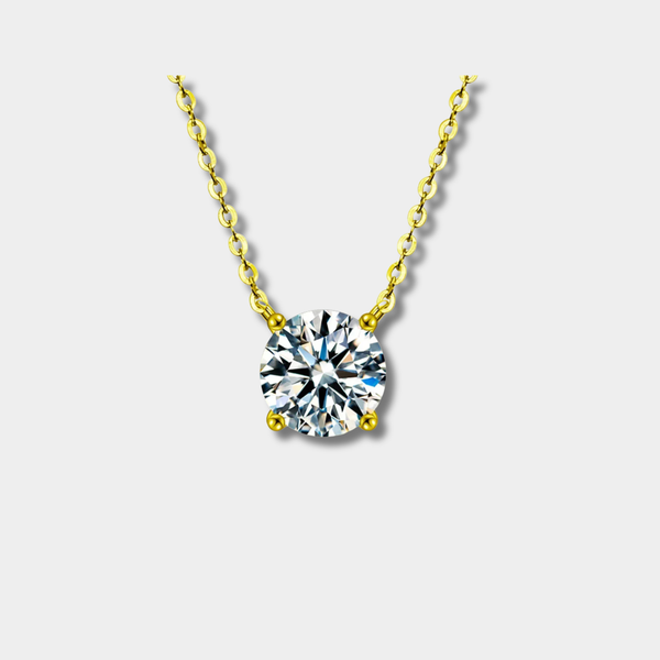 Rafaela - Collar de zirconia bañado en oro de 18K