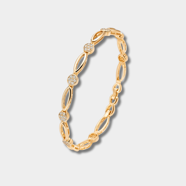 Klára - Pulsera de oro elegante con circonitas