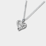 Conjunto de joyería de 2 piezas con colgantes de huella, corazón y hueso