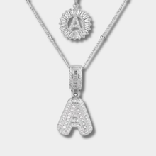 Moissanite Initial Necklace Set
