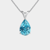 Melina – Collar con colgante azul claro.