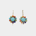 Leonora – Pendientes de plata con piedra ovalada.