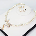 Susanna - Collar de perlas naturales + conjunto de pendientes