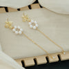 Viktorie – Collar de perlas con brillo dorado.