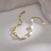 Olivia – Pulsera de perlas brillantes con corazón.