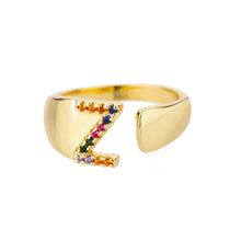 Z - Anillo de acero inoxidable con inicial