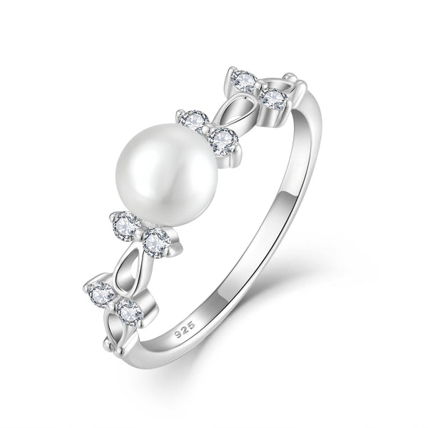 Leni – Pendientes de perlas delicados con cadena dorada.
