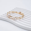 Margrit – Pendientes de oro con disposición asimétrica de perlas.