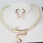 Fabienne - Collar de perlas + conjunto de pendientes