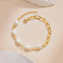 Olivia – Pulsera de perlas brillantes con corazón.