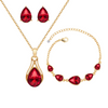 Selma – Ruby set with gold accents.