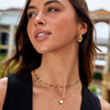 Helmina - Colourful gold-tone necklace with enamel accents.