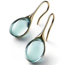 Kristýna - Pendientes de gota de cristal en dorado y plateado