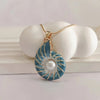 Collar de Concha Azul Perla