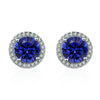 Sofie – Round Sapphire Earrings.