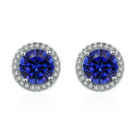 Sofie – Round Sapphire Earrings.